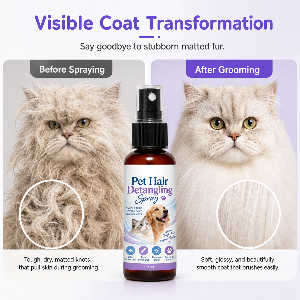 🐾Remove Mats & Shine Instantly! Pet Detangling Spray🐾