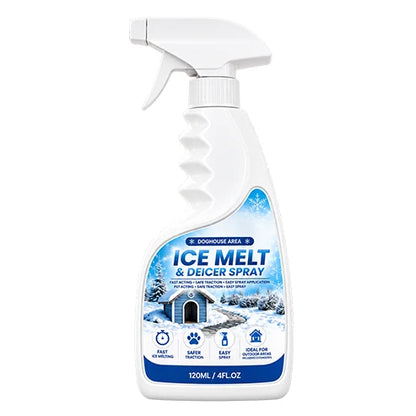 ❄️ Fast Outdoor Ice Melt & De-Icer Spray – Pet-Safe Paw Protection for Walkways, Steps & Patios
