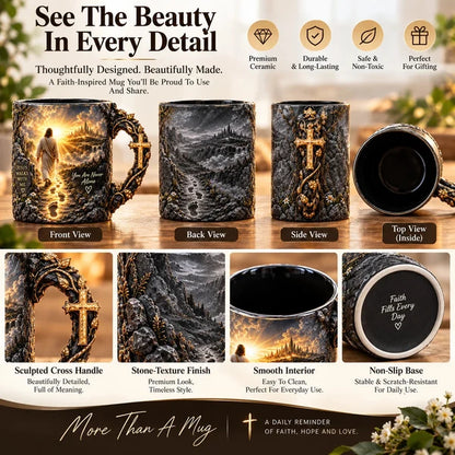 🔥 50% OFF Today ✝️ Jesus Walks With Me™ Heat-Reveal Faith Mug – You Are Never Alone ❤️