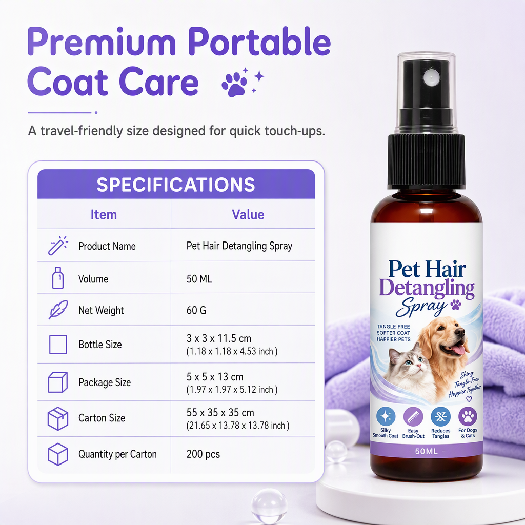 🐾Remove Mats & Shine Instantly! Pet Detangling Spray🐾