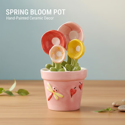 Adorable Ceramic Flower Spoon – Cute Floral Design