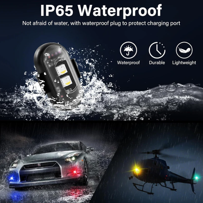 RGB LED Strobe Light Kit –   Wireless Remote Multi-   Mode Flashing For Night   Riding Visibility & Safety   Upgrade