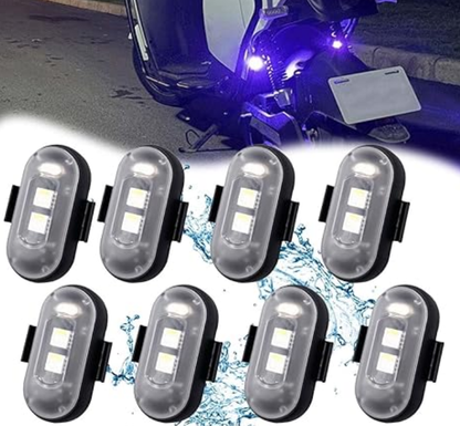RGB LED Strobe Light Kit –   Wireless Remote Multi-   Mode Flashing For Night   Riding Visibility & Safety   Upgrade