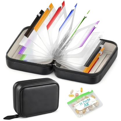 💊💧 A8 Waterproof Pill Pouch Set – 7–14 Day Storage, Crush-Resistant & Travel-Friendly ✨🧳