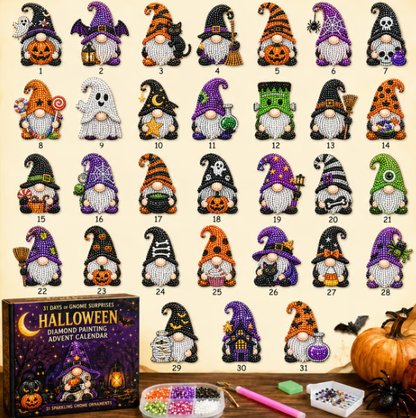 🎃✨ 31 Days of Gnome Surprises Halloween Diamond Painting Advent Calendar