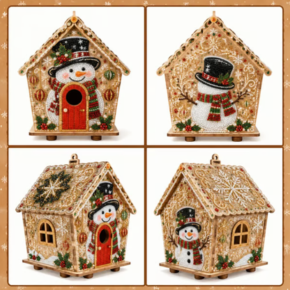 DIY 3D Jeweled Wooden Christmas Cottage Kit ✈️