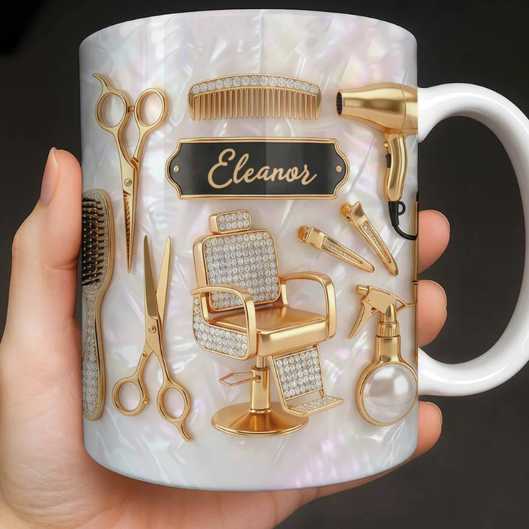 Master of Style, Personalized Coffee Mug, Gift for Hairstylist Lovers