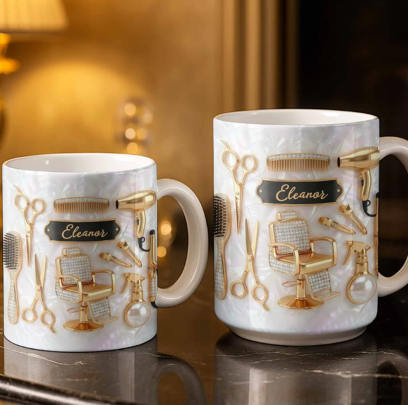 Master of Style, Personalized Coffee Mug, Gift for Hairstylist Lovers