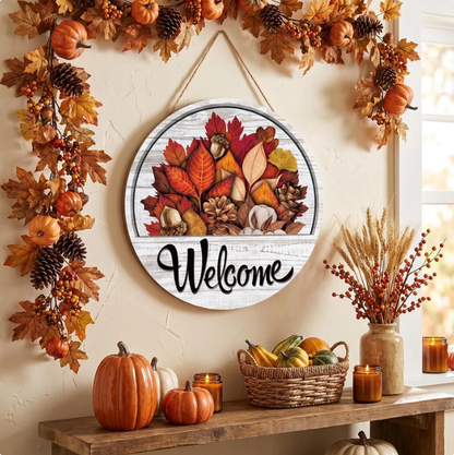 🌸 16Pcs Interchangeable Welcome Sign for Beautiful Front Door Decor ✨