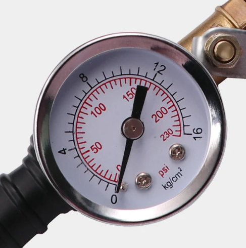 Heavy-Duty Tire Inflator with Pressure Gauge