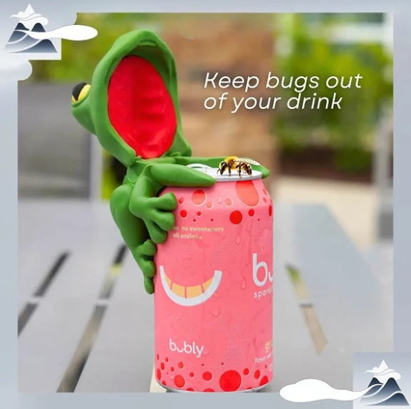 🐸 Frog Can Lid Reusable Leakproof