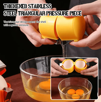 ✨Quick Egg Cracker Tool – Fast Clean Egg Opener for Kitchen Baking