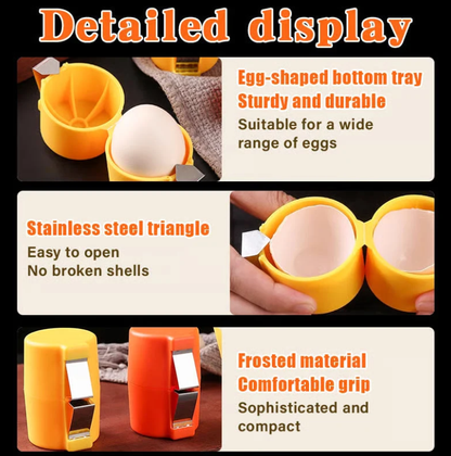 ✨Quick Egg Cracker Tool – Fast Clean Egg Opener for Kitchen Baking