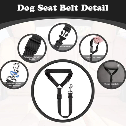 2-in-1 Dog Car Seat Belt &   Walking Leash
