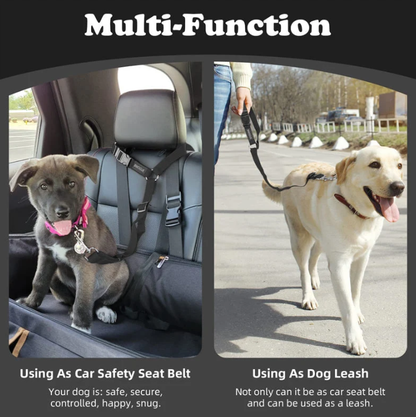 2-in-1 Dog Car Seat Belt &   Walking Leash