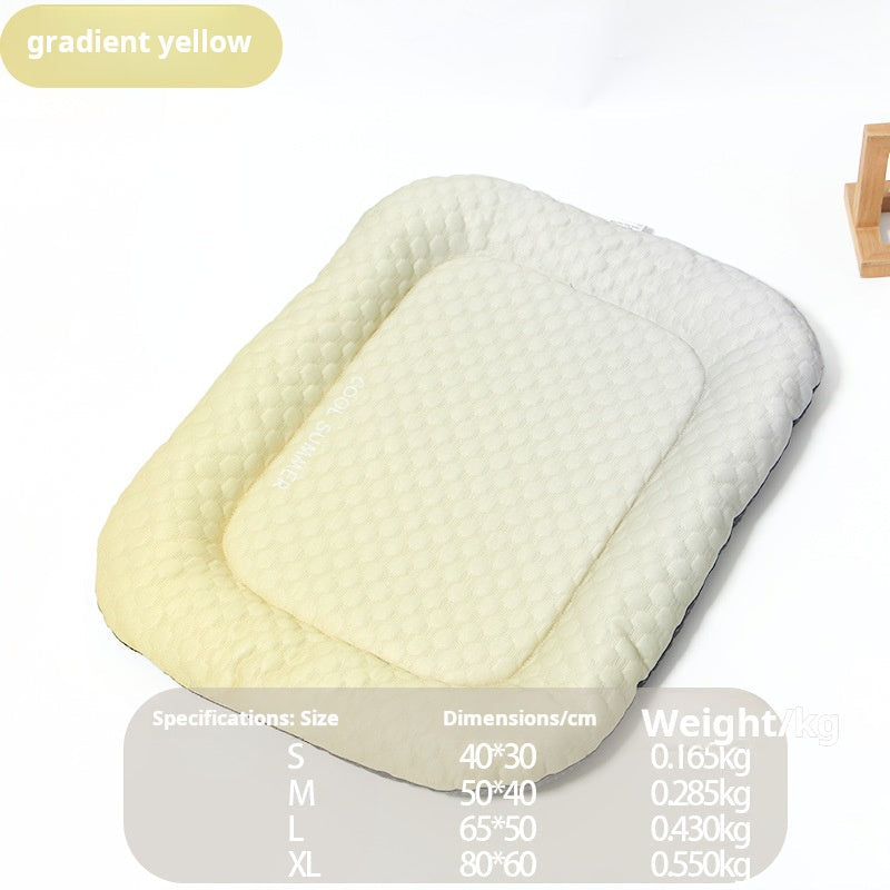 ⏰Last day Promotion 🔥-🐶 Ice Silk Pet Cooling Mat Keeps Dogs Cats Cool Relaxed All Summer ☀️❄️