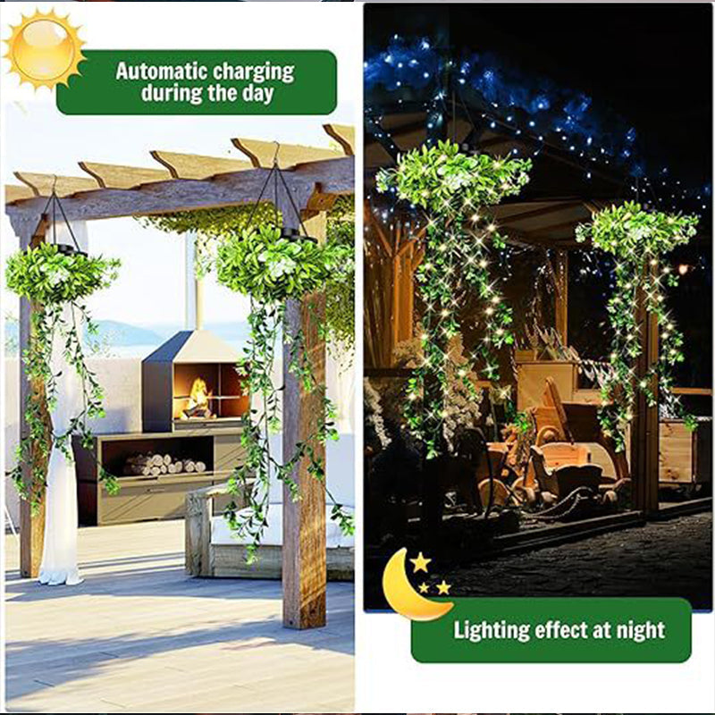 ☀️  Last Day 50% OFF✨-🌿Solar Ivy Lights with Waterproof Design & 8 Modes for Magical Garden💡
