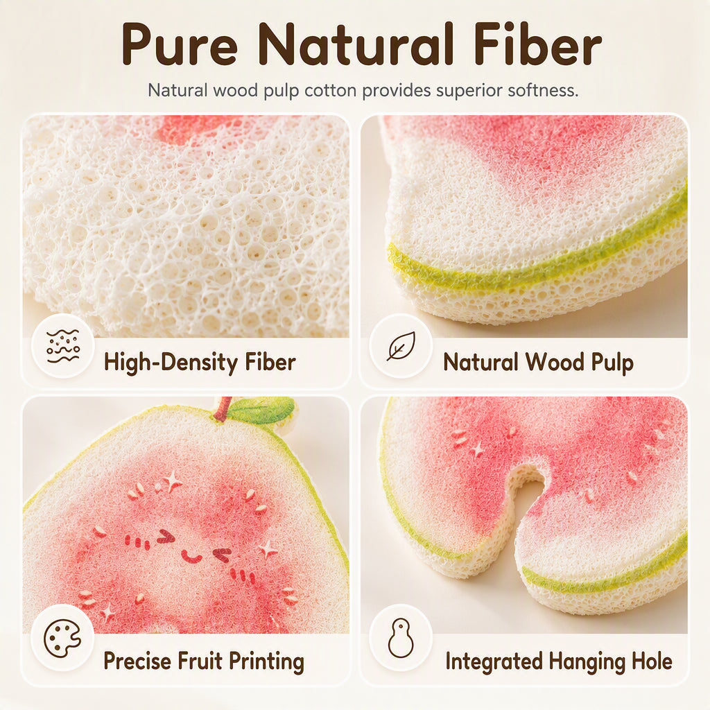 🔥 Last Day 50% OFF✨-🍓 Cute Fruit-Shaped Dishwashing Sponge for Easy, Scratch-Free Kitchen Cleaning ✨