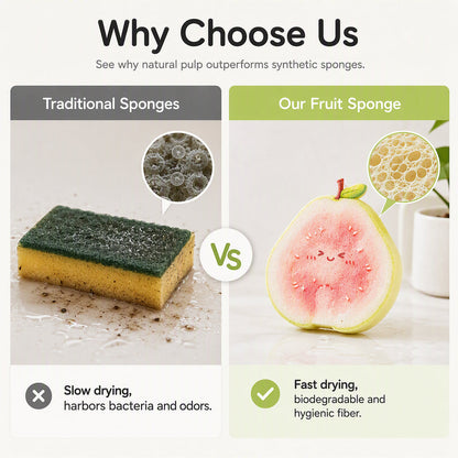 🔥 Last Day 50% OFF✨-🍓 Cute Fruit-Shaped Dishwashing Sponge for Easy, Scratch-Free Kitchen Cleaning ✨