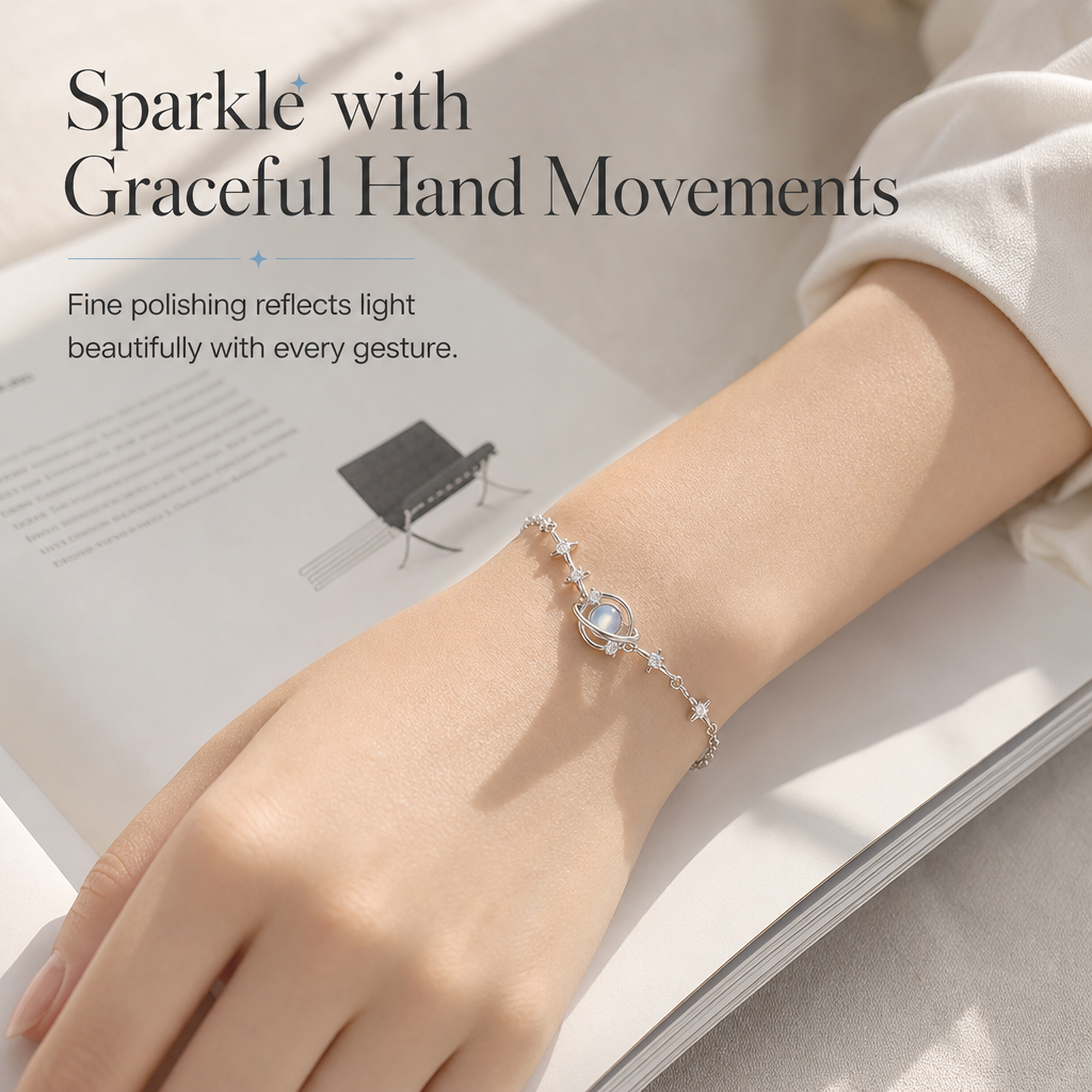 🪐 Last Day 50% OFF✨-Shine Bright with This Dainty Glowing Star Bracelet 💖