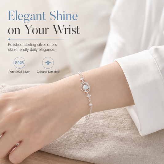 🪐 Last Day 50% OFF✨-Shine Bright with This Dainty Glowing Star Bracelet 💖